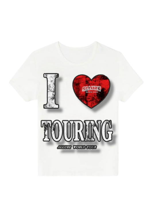 Woman “I LOVE TOURING” CROPPED TEES
